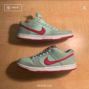 Nike SB Dunk Low Medium Mint / Gym Red - S…